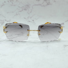 Load image into Gallery viewer, Rimless Sunglasses Men Carter Luxury Designer Vintage Sun Glasses Square Diamond Cut Fashion Shades Eyewear Gafas De Sol