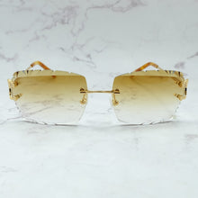 Load image into Gallery viewer, Rimless Sunglasses Men Carter Luxury Designer Vintage Sun Glasses Square Diamond Cut Fashion Shades Eyewear Gafas De Sol