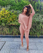 Load image into Gallery viewer, New Two Piece Set Women Fall Winter Clothing Solid Loose Top Leggings Sweatsuit Joggers Matching Set Wholesale Dropshipping 2020
