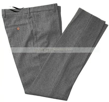 Load image into Gallery viewer, Classic mens pants Tweed Herringbone pants men dress pants Casual suit Trousers for wedding party Tailored Fit Brown Pants
