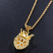 Load image into Gallery viewer, Hip Hop AAA CZ Zircon Paved Bling Iced Out Crown Lion Animal Pendants Necklace for Men Rapper Jewelry Gold Color Drop Shipping
