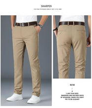 Load image into Gallery viewer, 2024 Men&#39;s Spring Summer Fashion Business Casual Long Pants Suit Pants Male Elastic Straight Formal Trousers Plus Big Size 30-40
