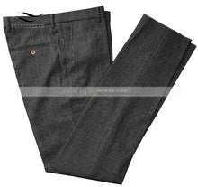 Load image into Gallery viewer, Classic mens pants Tweed Herringbone pants men dress pants Casual suit Trousers for wedding party Tailored Fit Brown Pants
