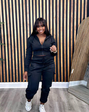 Load image into Gallery viewer, CM.YAYA Fashion Women&#39;s Set Long Sleeve Zipper Fly Hoodies and Jogger Cargo Pants 2023 Active Two 2 Piece Sets Outfit Tracksuit
