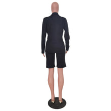 Load image into Gallery viewer, Office Lady Female Short Sets Long Sleeves Single Breasted Blazer Suit Elegant OL High Waist Pants Two Piece Set Women Outfit
