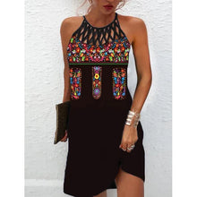 Load image into Gallery viewer, 2024 Women Elegant Dress Loose Casual Short Dress Hollow Out Floral Print Round Neck Ladies Summer Dress 2022
