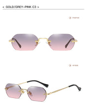 Load image into Gallery viewer, Vintage Rimless Polygon Sunglasses Women Men Luxury Brand Designer Popular Travel Small Frame Sun Glasses Ladies
