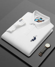 Load image into Gallery viewer, Luxury Embroidery Men's Polo Shirt Summer Thin Breathable 100%Cotton Black Navy Blue Lapel Short-Sleeved Tops Brand Clothing
