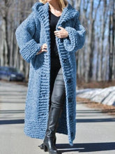 Load image into Gallery viewer, Long Cardigan Tassel Women Sweater Knit Black Oversized Cardigan Long Sleeve Top Korean Fashion Tops Autumn Winter Clothes Women
