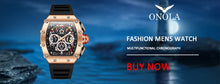Load image into Gallery viewer, 2022 New Men&#39;s Automatic Mechanical Watch ONOLA Fashion Unique Luxury Diamond Inlaid Design Waterproof Silicon Tape Watches Men

