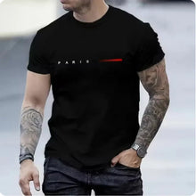 Load image into Gallery viewer, PARIS Men s casual suit spring and summer new style letter print American trend sports fashion short sleeved pants two-piece set
