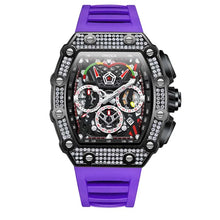 Load image into Gallery viewer, 2022 New Men&#39;s Automatic Mechanical Watch ONOLA Fashion Unique Luxury Diamond Inlaid Design Waterproof Silicon Tape Watches Men
