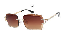 Load image into Gallery viewer, Fashion Rimless Square Sunglasses Vintage Diamond Brand Design Cut Lens Sun Glasses Men Women Metal Frame Luxury UV400 Eyewear
