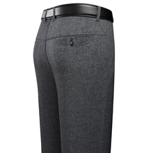 Load image into Gallery viewer, Mens Trousers Business Casual Pants Summer Autumn Dress Straight Pants Elastic Black Grey Loose Formal Pants
