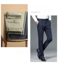 Load image into Gallery viewer, 5 Colors Men&#39;s Business Casual Pants Autumn New Anti-wrinkle Stretch Straight Soft Trousers Fashion Formal Male Clothing
