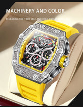 Load image into Gallery viewer, 2022 New Men&#39;s Automatic Mechanical Watch ONOLA Fashion Unique Luxury Diamond Inlaid Design Waterproof Silicon Tape Watches Men
