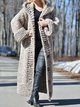 Load image into Gallery viewer, Long Cardigan Tassel Women Sweater Knit Black Oversized Cardigan Long Sleeve Top Korean Fashion Tops Autumn Winter Clothes Women
