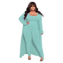 Load image into Gallery viewer, Plus Size L-5XL Women&#39;s Casual Set Long-sleeved Jacket Pants Undershirt 3 Piece Suit Knitwear Tracksuits Sweatsuits Outfits
