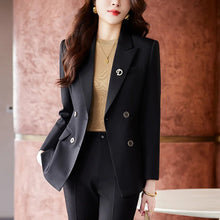 Load image into Gallery viewer, High Quality Fabric Women Formal Business Suits with Pants and Jackets Coat OL Style Elegant Professional Pantsuits Trousers Set
