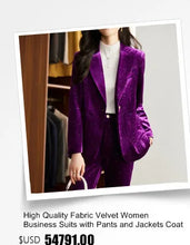 Load image into Gallery viewer, High Quality Fabric Women Formal Business Suits with Pants and Jackets Coat OL Style Elegant Professional Pantsuits Trousers Set

