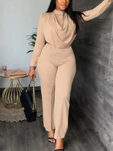 Load image into Gallery viewer, Sexy Off Waist Long Sleeve Shirt Trousers Office Lady Spring Summer Fashion Elegant Solid Pants Two Piece Set Women Outfit 2023
