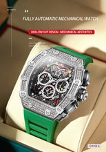 Load image into Gallery viewer, 2022 New Men&#39;s Automatic Mechanical Watch ONOLA Fashion Unique Luxury Diamond Inlaid Design Waterproof Silicon Tape Watches Men
