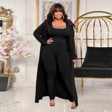 Load image into Gallery viewer, Plus Size L-5XL Women&#39;s Casual Set Long-sleeved Jacket Pants Undershirt 3 Piece Suit Knitwear Tracksuits Sweatsuits Outfits
