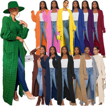 Load image into Gallery viewer, 2022 New Winter Warm Sweater Coat Women&#39;s cardigans Casual Long Knitted Cardigan Sweater Jacket Loose V-Neck Trench
