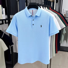 Load image into Gallery viewer, 100% pure cotton high-end brand men's short sleeve polo shirt summer fashion original pony embroidery golf Paul  casual T-shirt
