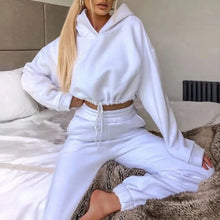 Load image into Gallery viewer, Fall Winter 2025 New Women's Hoodies Two Piece Set - Oversized Hoodie Sweatpants Sportswear Suit |Casual Sweatshirt Trouser Set
