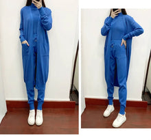 Load image into Gallery viewer, Fashion Women Sweater 3 Piece Set Tracksuit Spring Autumn Long Cardigan Coat + Half Turtleneck Vest + Pants Knitted Suits Outfit
