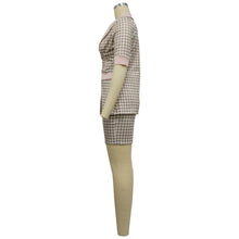 Load image into Gallery viewer, Women Two Piece Sets Outfits Elegant Tweed Slim Shorts Short Coat Tops Lady Clothes Formal Business Office Work Suits
