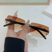 Load image into Gallery viewer, 1 PC Fashionable Women Men Sunglasses Frameless Rectangular Personalized Sunglasses for Daily Life Vintage Sun Glasses
