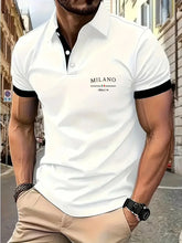 Load image into Gallery viewer, New solid-color polo shirts for men, outdoor casual business, lightweight and breathable polo shirts, and daily casual lapel shi
