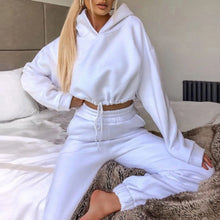 Load image into Gallery viewer, Fall Winter 2025 New Women's Hoodies Two Piece Set - Oversized Hoodie Sweatpants Sportswear Suit |Casual Sweatshirt Trouser Set
