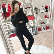 Load image into Gallery viewer, Autumn Winter Women 2 Piece Set Casual Knitted Tracksuit Sportswear Warm Sweater + Long Pants Outfits Women Autumn Wear S-5XL
