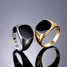 Load image into Gallery viewer, New 2023 Metal Glossy Rings for Men Geometric Width Signet Square Finger Punk Style Fashion Ring Jewelry Accessories Whole Sale
