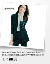Load image into Gallery viewer, High Quality Fabric Women Formal Business Suits with Pants and Jackets Coat OL Style Elegant Professional Pantsuits Trousers Set
