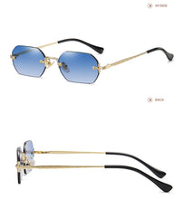 Load image into Gallery viewer, Vintage Rimless Polygon Sunglasses Women Men Luxury Brand Designer Popular Travel Small Frame Sun Glasses Ladies
