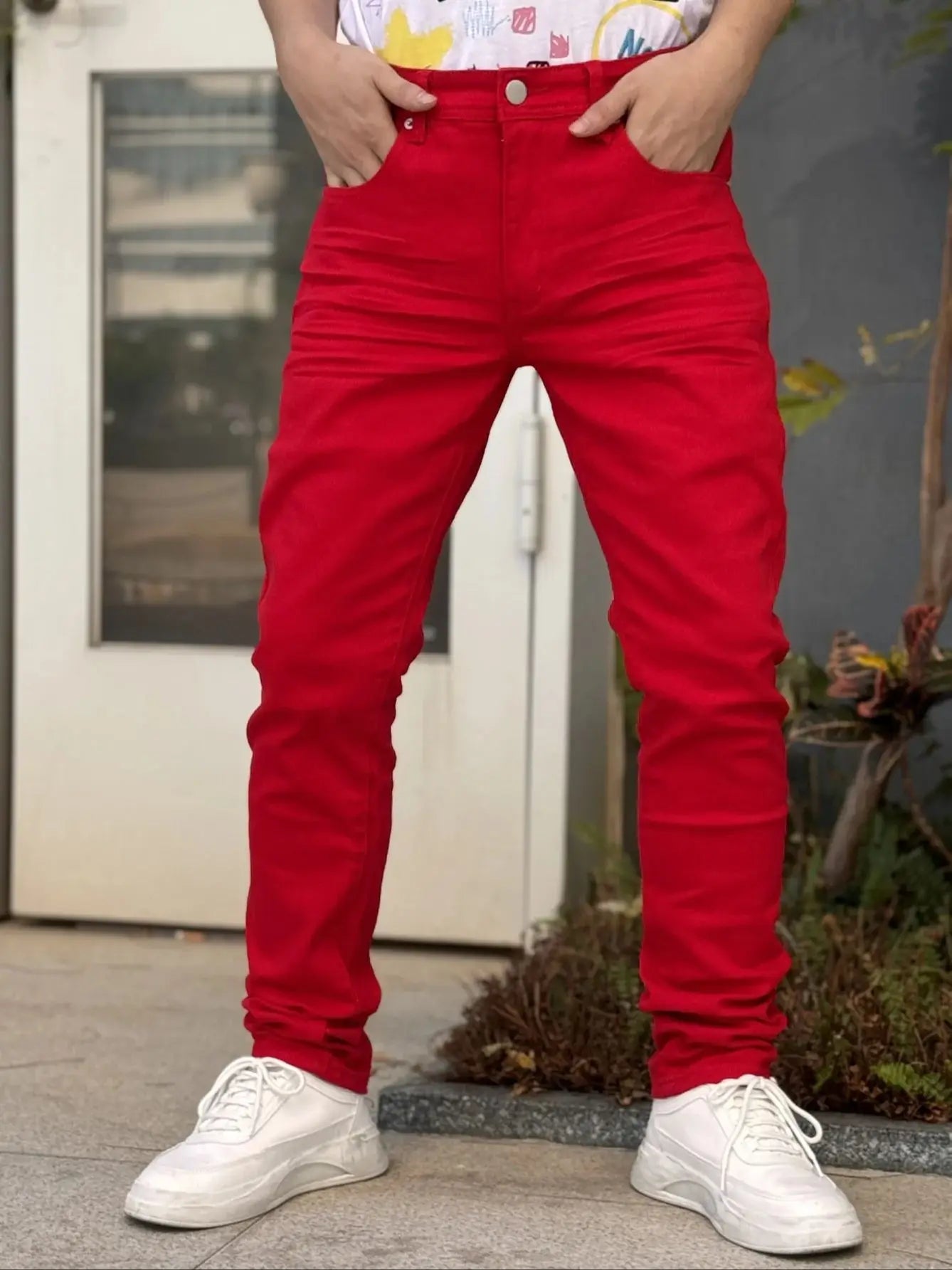 New Men's Denim Pants for 2025  Casual and Versatile  Straight Fit with Waist Tuck  Available in Multiple Fashionable Colors