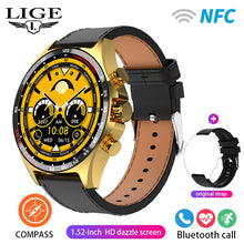 Load image into Gallery viewer, LIGE New GPS Smart Watch Men Outdoor Compass Sport Fitness Bracelet Bluetooth Call Clock Waterproof NFC Steel Smartwatch For Men
