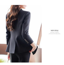 Load image into Gallery viewer, High Quality Fabric Women Formal Business Suits with Pants and Jackets Coat OL Style Elegant Professional Pantsuits Trousers Set

