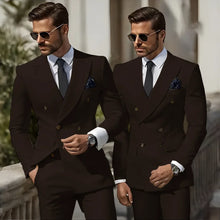 Load image into Gallery viewer, Men&#39;s Business Casual Suit Set Two-Piece Suit Set Made in China Casual Formal Wear Italian Style Gentleman&#39;s Runway Style
