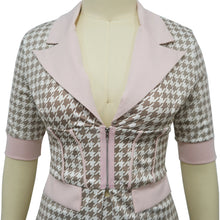 Load image into Gallery viewer, Women Two Piece Sets Outfits Elegant Tweed Slim Shorts Short Coat Tops Lady Clothes Formal Business Office Work Suits
