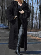 Load image into Gallery viewer, Long Cardigan Tassel Women Sweater Knit Black Oversized Cardigan Long Sleeve Top Korean Fashion Tops Autumn Winter Clothes Women
