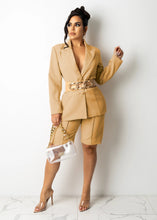 Load image into Gallery viewer, Office Lady Female Short Sets Long Sleeves Single Breasted Blazer Suit Elegant OL High Waist Pants Two Piece Set Women Outfit
