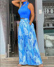 Load image into Gallery viewer, Summer Clothes Women 2024 Women Clothin Print Two-piece Set, Smooth Sleeveless T-shirt, Wide Leg Pants, 2024 Fashion Clothing
