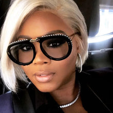 Load image into Gallery viewer, 46838 Foldable Retro Diamond Sunglasses Men Women Fashion Shades UV400 Vintage Glasses
