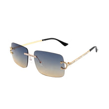 Load image into Gallery viewer, Fashion Rimless Square Sunglasses Vintage Diamond Brand Design Cut Lens Sun Glasses Men Women Metal Frame Luxury UV400 Eyewear
