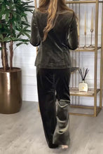 Load image into Gallery viewer, 2025 High-grade Velvet Suit Elegant Office Ladies 2pc Sets Double Breasted Blazer Straight Pant Fashionl Commuter Women Clothing
